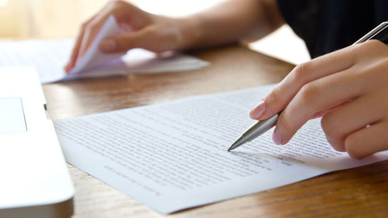Teksten laten redigeren